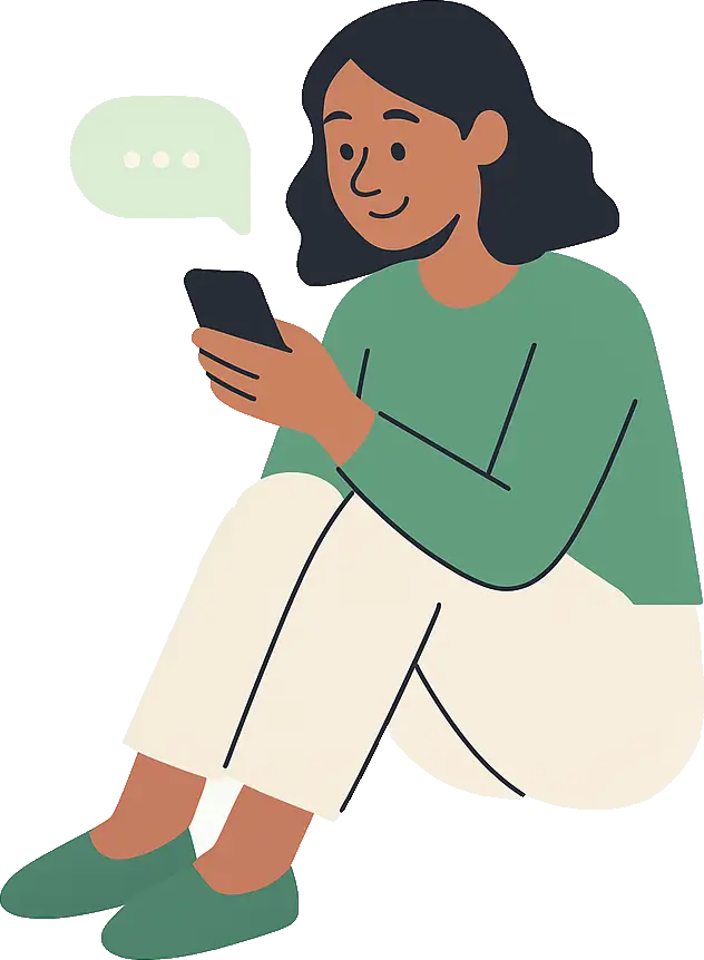 Osoba rozmawiająca z asystentem CloverMinded